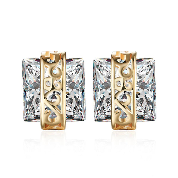 Elements Princess Cut Square Stud