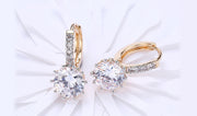 14K Gold Plating  Elements Starburst Design Lever back Earrings