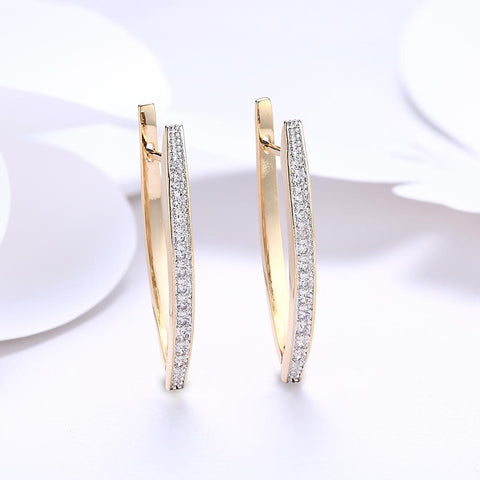 10Ct Tennis Bracelet + Halo Earring+ Necklace With  Crystals - 5 Piece Set with Luxe Box - 18K Gold ITALY Design