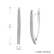 1.00 CT Dangling Pave Teardrop Earrings in 14K White Gold