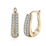 Elements Harp Shaped Earrings in 14K Gold
