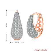 Classic Teardrop Huggie Earring in 18K Rose Gold Plated