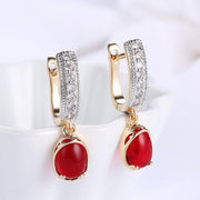 Simulated Micro-Pav'e Leverback Earrings Set in 18K White Gold - ALILY  www..com fashion jewelry for women