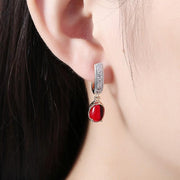 Simulated Micro-Pav'e Leverback Earrings Set in 18K White Gold - ALILY  www..com fashion jewelry for women
