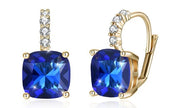 Asscher Cut Leverback Earrings Set in 18K Gold Plating Made with Swarovski Crystal, , ALILY , ALILY   jewelryjewelry deals, swarovski crystal jewelry, groupon jewelry,, jewelry for mom, 