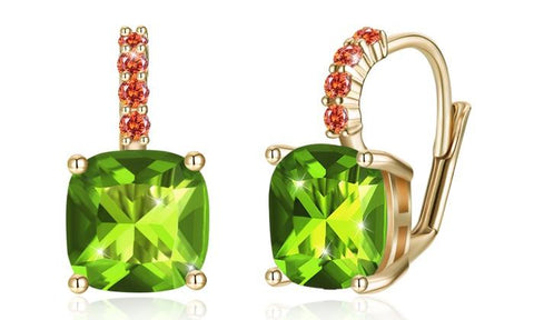 Asscher Cut Leverback Earrings Set in 18K Gold Plating Made with Swarovski Crystal, , ALILY , ALILY   jewelryjewelry deals, swarovski crystal jewelry, groupon jewelry,, jewelry for mom, 