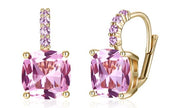Asscher Cut Leverback Earrings Set in 18K Gold Plating Made with Swarovski Crystal, , ALILY , ALILY   jewelryjewelry deals, swarovski crystal jewelry, groupon jewelry,, jewelry for mom, 