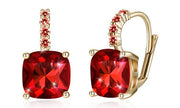 Asscher Cut Leverback Earrings Set in 18K Gold Plating Made with Swarovski Crystal, , ALILY , ALILY   jewelryjewelry deals, swarovski crystal jewelry, groupon jewelry,, jewelry for mom, 