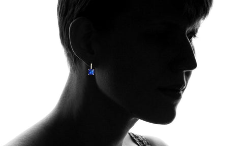 Asscher Cut Leverback Earrings Set in 18K Gold Plating Made with Swarovski Crystal, , ALILY , ALILY   jewelryjewelry deals, swarovski crystal jewelry, groupon jewelry,, jewelry for mom, 