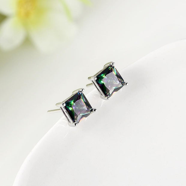 Classic Shaped Mystic Topaz Stud Earrings, Earring, ALILY , ALILY   jewelryjewelry deals, swarovski crystal jewelry, groupon jewelry,, jewelry for mom, 