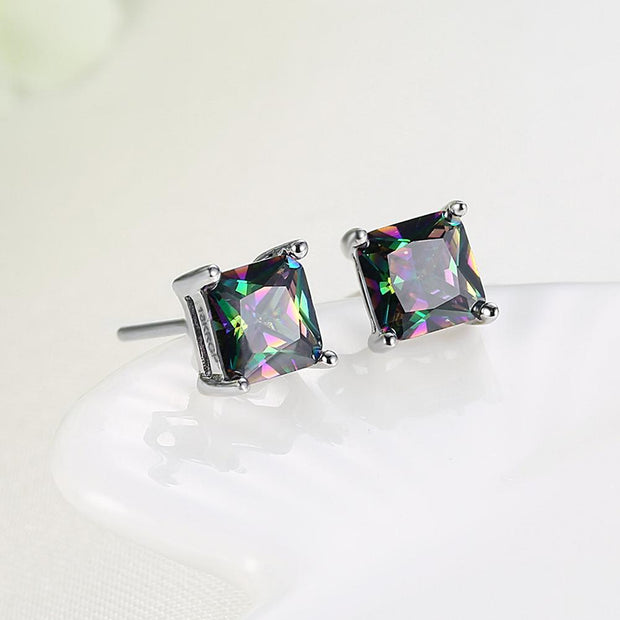 Classic Shaped Mystic Topaz Stud Earrings, Earring, ALILY , ALILY   jewelryjewelry deals, swarovski crystal jewelry, groupon jewelry,, jewelry for mom, 