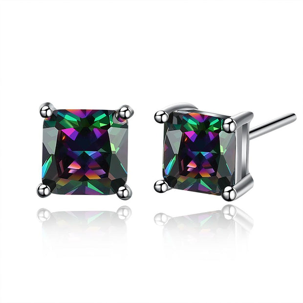 Classic Shaped Mystic Topaz Stud Earrings, Earring, ALILY , ALILY   jewelryjewelry deals, swarovski crystal jewelry, groupon jewelry,, jewelry for mom, 
