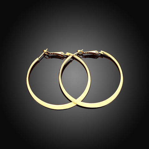 42mm Flat Hoop Earring in 18K Gold Plated, Earring, ALILY , ALILY   jewelryjewelry deals, swarovski crystal jewelry, groupon jewelry,, jewelry for mom, 