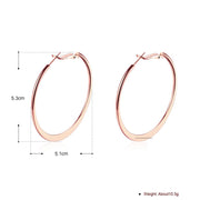 42mm Flat Hoop Earring in 18K Rose Gold Plated, Earring, ALILY , ALILY   jewelryjewelry deals, swarovski crystal jewelry, groupon jewelry,, jewelry for mom, 