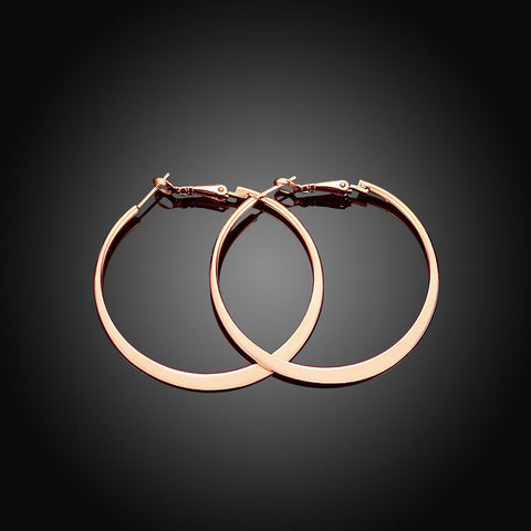 42mm Flat Hoop Earring in 18K Rose Gold Plated, Earring, ALILY , ALILY   jewelryjewelry deals, swarovski crystal jewelry, groupon jewelry,, jewelry for mom, 
