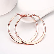 42mm Flat Hoop Earring in 18K Rose Gold Plated, Earring, ALILY , ALILY   jewelryjewelry deals, swarovski crystal jewelry, groupon jewelry,, jewelry for mom, 