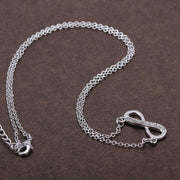 Infinity Design Micro-Pav'e White Gold Necklace, , ALILY , ALILY  fashion jewelry, cheap jewelry, jewelry for mom, 