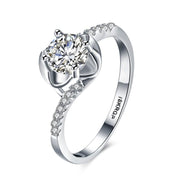 1.00 CTTW Engagement Cut Floral White Crystal Pav'e Ring, Rings, ALILY , ALILY   jewelryjewelry deals, swarovski crystal jewelry, groupon jewelry,, jewelry for mom, 