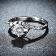 1.00 CTTW Engagement Cut Floral White Crystal Pav'e Ring, Rings, ALILY , ALILY   jewelryjewelry deals, swarovski crystal jewelry, groupon jewelry,, jewelry for mom, 
