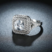 2.50 ct Cushion Double Halo Square Engagement Ring, Rings, ALILY , ALILY   jewelryjewelry deals, swarovski crystal jewelry, groupon jewelry,, jewelry for mom, 