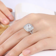 2.50 ct Cushion Double Halo Square Engagement Ring, Rings, ALILY , ALILY   jewelryjewelry deals, swarovski crystal jewelry, groupon jewelry,, jewelry for mom, 