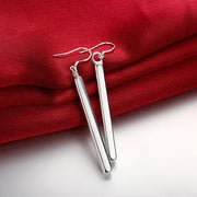 Sleek Vertical Drop Bar Earrings in Sterling Silver Plating - ALILY  www..com fashion jewelry for women