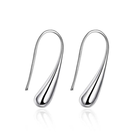 Fish Hook Hoop Earrings in Gold, Rose Gold, White Gold, , ALILY , ALILY   jewelryjewelry deals, swarovski crystal jewelry, groupon jewelry,, jewelry for mom, 