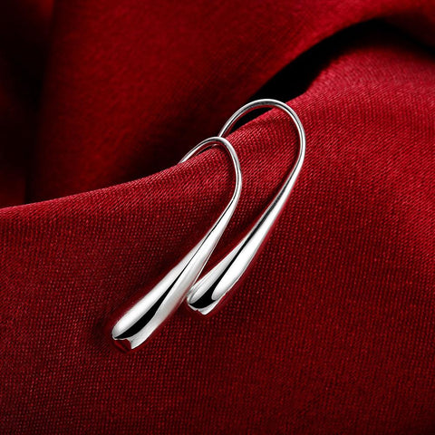 Fish Hook Hoop Earrings in Gold, Rose Gold, White Gold, , ALILY , ALILY   jewelryjewelry deals, swarovski crystal jewelry, groupon jewelry,, jewelry for mom, 