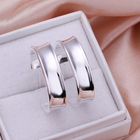 Classic White Gold Plated Hoop Earrings, Earring, ALILY , ALILY   jewelryjewelry deals, swarovski crystal jewelry, groupon jewelry,, jewelry for mom, 