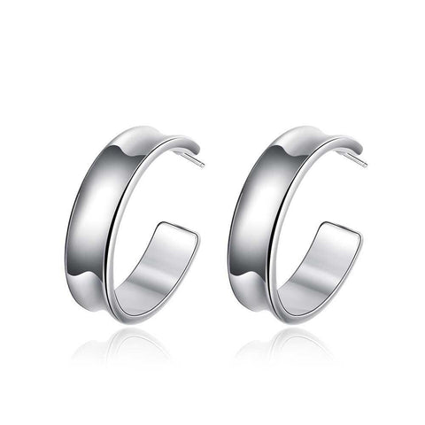 C Studs Stud Earring in 18K White Gold Plated, Earring, ALILY , ALILY   jewelryjewelry deals, swarovski crystal jewelry, groupon jewelry,, jewelry for mom, 