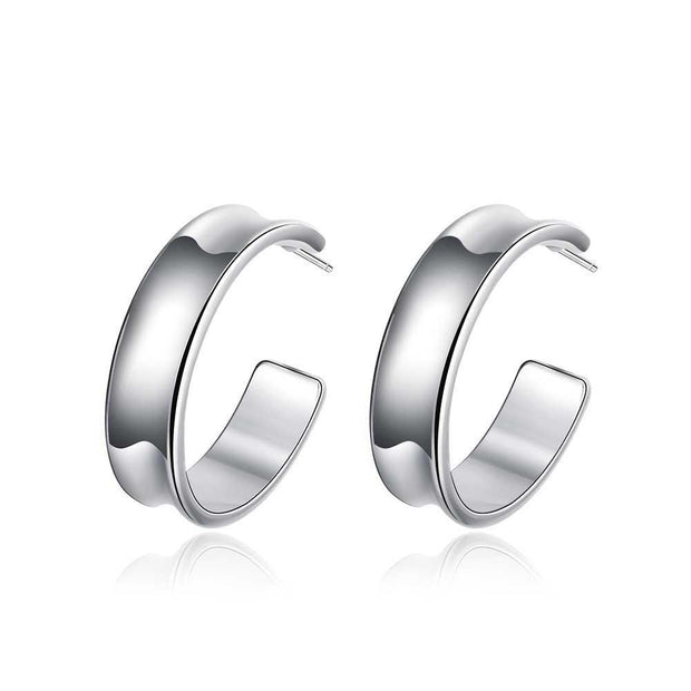 C Studs Stud Earring in 18K White Gold Plated, Earring, ALILY , ALILY   jewelryjewelry deals, swarovski crystal jewelry, groupon jewelry,, jewelry for mom, 