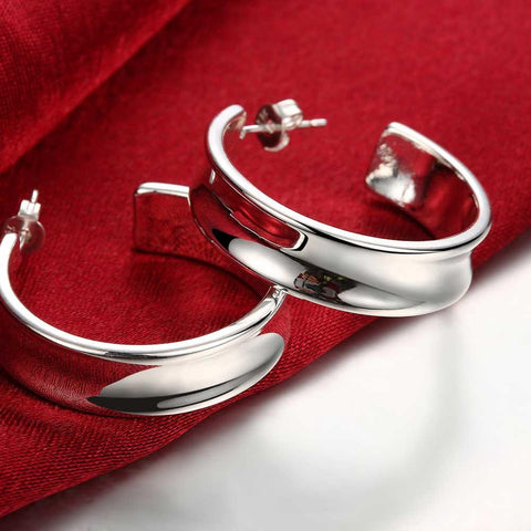 C Studs Stud Earring in 18K White Gold Plated, Earring, ALILY , ALILY   jewelryjewelry deals, swarovski crystal jewelry, groupon jewelry,, jewelry for mom, 