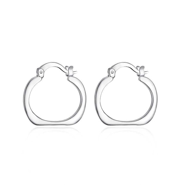 Mini Small Hoop Earring in 18K White Gold Plated