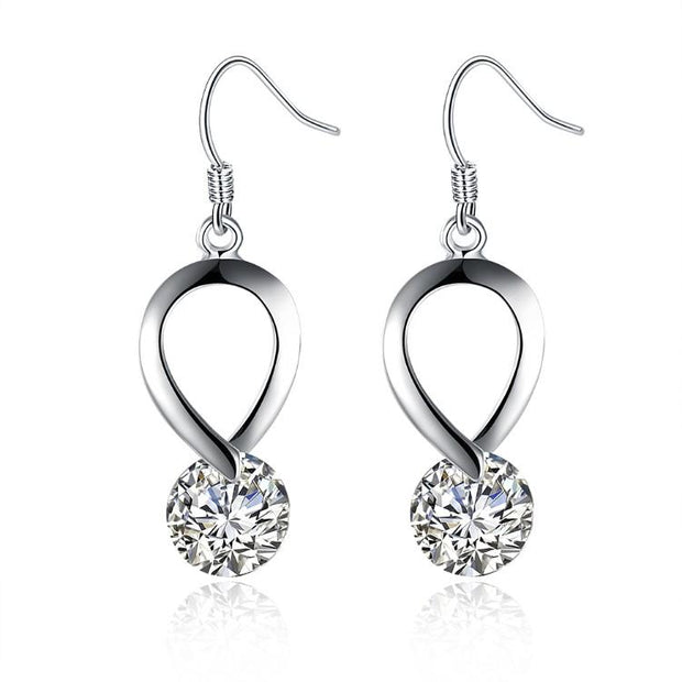 Twisted Swarovski Crystal Hook Earrings - ALILY  www..com fashion jewelry for women