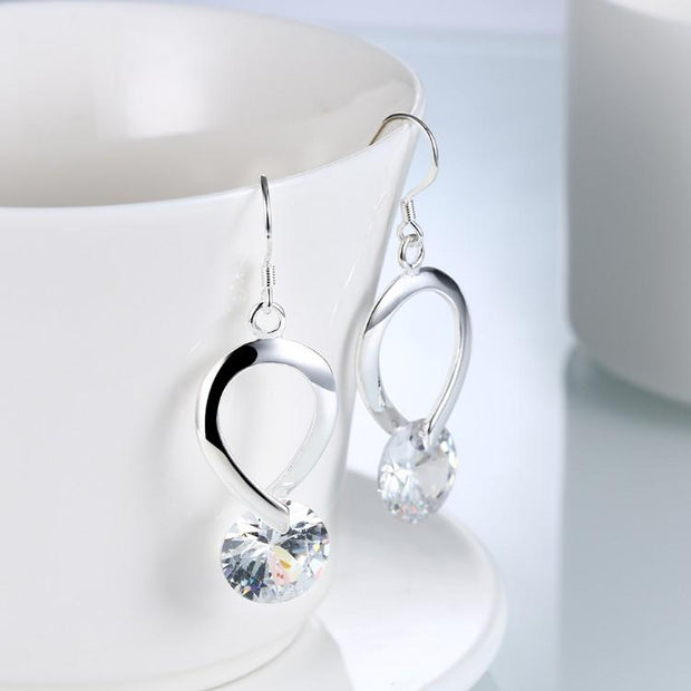 Twisted Swarovski Crystal Hook Earrings - ALILY  www..com fashion jewelry for women