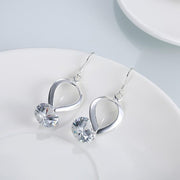 Twisted  Crystal Hook Earrings