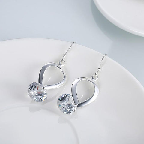 Twisted  Crystal Hook Earrings