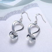 Twisted  Crystal Hook Earrings