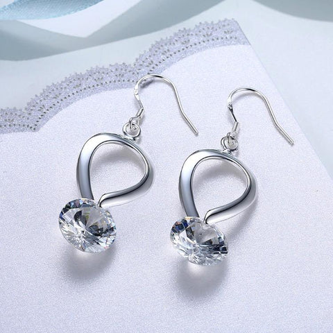 Twisted  Crystal Hook Earrings