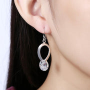 Twisted  Crystal Hook Earrings