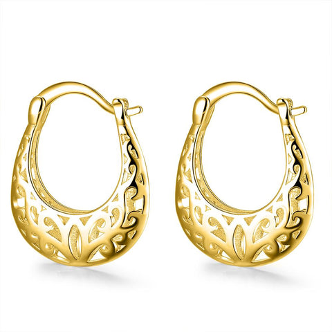 Filigree Leverback French Lock Earringin 18K Gold Plated, Earring, ALILY , ALILY   jewelryjewelry deals, swarovski crystal jewelry, groupon jewelry,, jewelry for mom, 