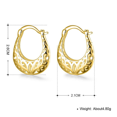 Filigree Leverback French Lock Earringin 18K Gold Plated, Earring, ALILY , ALILY   jewelryjewelry deals, swarovski crystal jewelry, groupon jewelry,, jewelry for mom, 