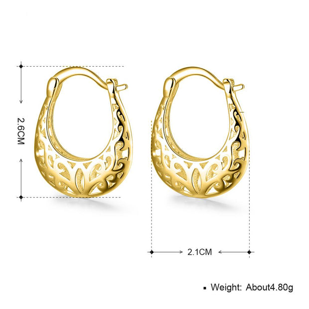 Filigree Leverback French Lock Earringin 18K Gold Plated, Earring, ALILY , ALILY   jewelryjewelry deals, swarovski crystal jewelry, groupon jewelry,, jewelry for mom, 