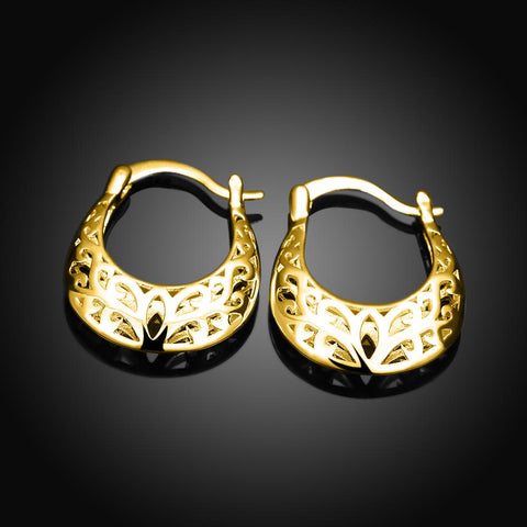 Filigree Leverback French Lock Earringin 18K Gold Plated, Earring, ALILY , ALILY   jewelryjewelry deals, swarovski crystal jewelry, groupon jewelry,, jewelry for mom, 