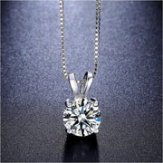 Solitaire Necklace and 4 Prong Earring made With Austrian Crystals with Gift Box - 3 Options Available ITALY Design