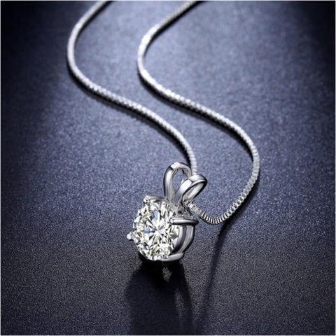 10Ct Tennis Bracelet + Halo Earring+ Necklace With  Crystals - 5 Piece Set with Luxe Box - 18K White Gold ITALY Design