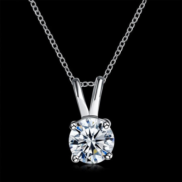 10Ct Tennis Bracelet + Halo Earring+ Necklace With  Crystals - 5 Piece Set with Luxe Box - 18K White Gold ITALY Design