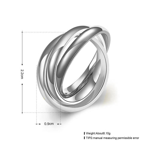 18k White Gold Bands Stainless Steel Rolling Ring, Rings, ALILY , ALILY   jewelryjewelry deals, swarovski crystal jewelry, groupon jewelry,, jewelry for mom, 