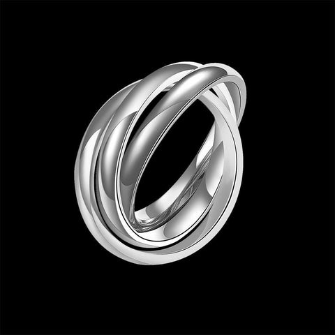 18k White Gold Bands Stainless Steel Rolling Ring, Rings, ALILY , ALILY   jewelryjewelry deals, swarovski crystal jewelry, groupon jewelry,, jewelry for mom, 