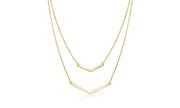 Duo Dangling Chevron Statement Necklace in 18K Gold (Multiple Options), , ALILY , ALILY   jewelryjewelry deals, swarovski crystal jewelry, groupon jewelry,, jewelry for mom, 